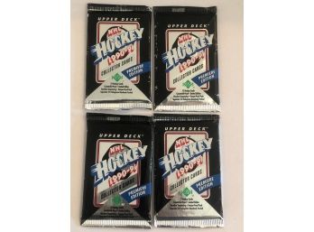 1990-1991 Upper Deck Hockey Card Packs Lot Of 4