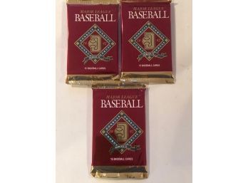 1992 Donruss Baseball Card Packs Lot Of 3