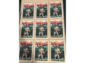 Lot 9  Wade Boggs Record Breaker Cards