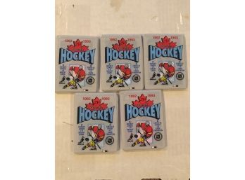1992-93 O-Pee-Chee Hockey Packs ( Lot Of 5)