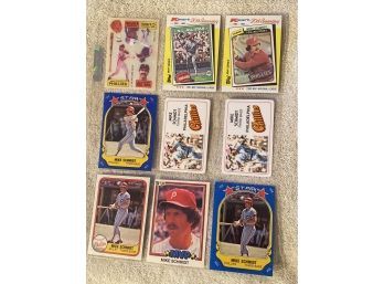 Mike Schmidt Lot Of (9) Baseball Cards