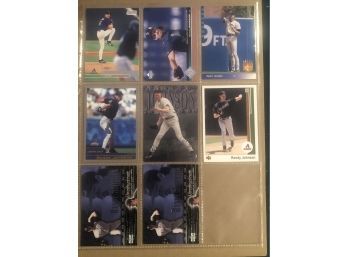 Lot Of (8) Randy Johnson Baseball Cards