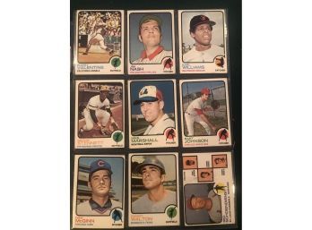 Lot Of (18) Assorted 1973 Topps Baseball Cards