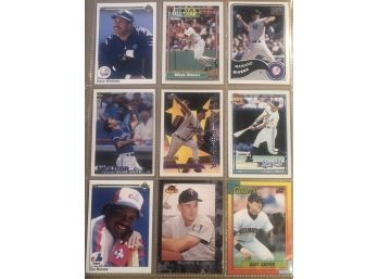 Lot Of (9) Hall Of Fame Baseball Cards