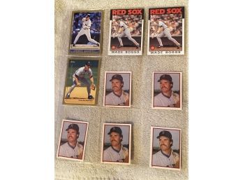 Wade Boggs Baseball Card Lot Of 9