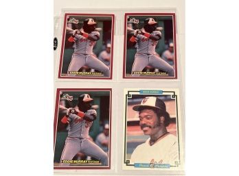 Eddie Murray Lot Of 4 Large  Cards
