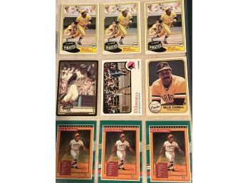 Lot 9 Assorted Willie Stargell Cards