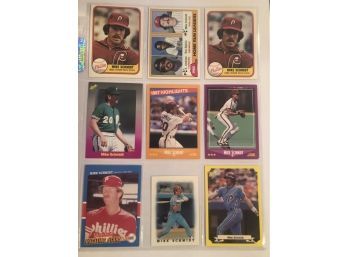 Mike Schmidt Lot Of (9) Baseball Cards