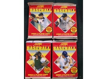 Lot Of (4) Unopened Score Series 2 Baseball Card Packs
