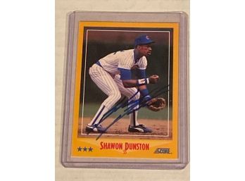 1988 Score Baseball Shawon Dunston #529 Signed Autographed No COA