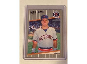 1989 Baseball Card - Mike Heath Error