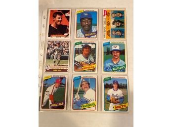Baseball Card Lot Of 9