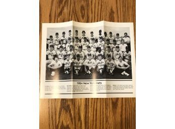1984 NY Mets Team Picture With Facsimile Autographs On Back!