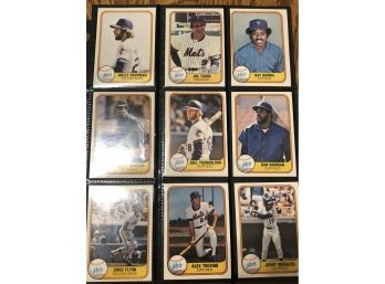 Lot Of (18) Assorted 1981 Fleer NY Mets Baseball Cards