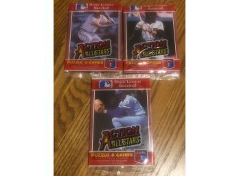 1984 Donruss Action All Stars Lot Of (3) Unopened Packs.