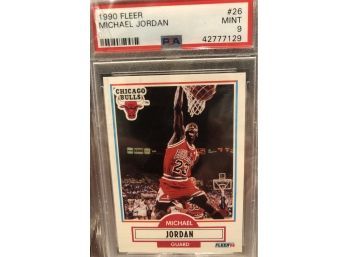 1990 Fleer Michael Jordan PSA Mint 9