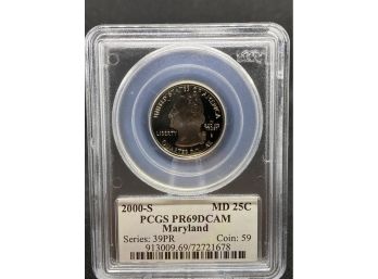 2000 S MARYLAND STATE QUARTER - PCGS GRADED PR69DCAM - US COIN