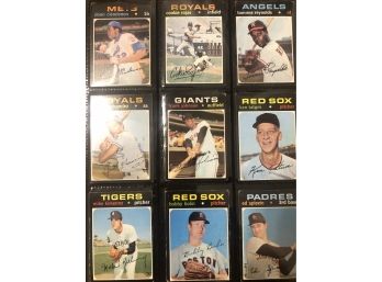 Lot Of (18) Assorted 1971 Topps Baseball Cards