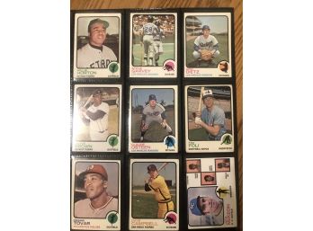 Lot Of (18) Assorted 1973 Topps Baseball Cards