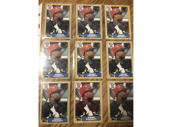 Lot Of (9)  1987 Topps Hall Of Famer Kirby Puckett Basebsll Cards