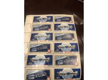 Apollo Soyuz 1975  12 Stamps