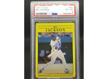 1991 Fleer Bo Jackson #561 Kansas City Royals Baseball Card PSA 6