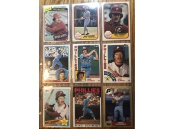 Lot Of (9) 1980s Mike Schmidt Baseball Cards