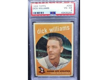 DICK WILLIAMS 1959 TOPPS #292 PSA 4
