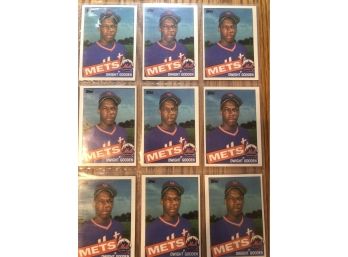 Lot Of (9) 1985 Topps Dwight Gooden Rookie  Baseball Cards