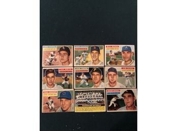 Lot Of (9) 1956 Topps Baseball Cards