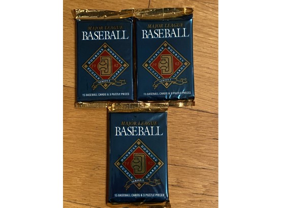 1992 Donruss Baseball Card Series One Packs Lot Of 3