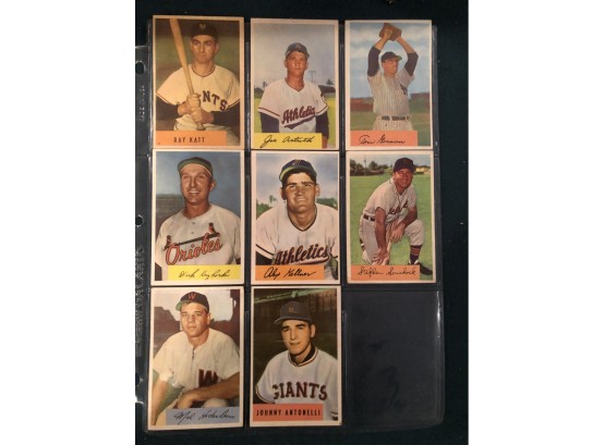 Lot Of (8) 1954 Bowman Baseball Cards