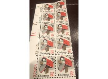13 Cents Christmas Stamps 10 CT
