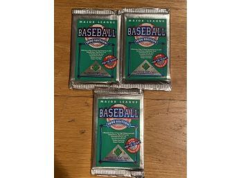 1990 Upper Deck Baseball Card Packs Lot Of 3