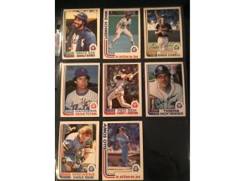 Lot Of (8) 1982 O Pee Chee Baseball Cards