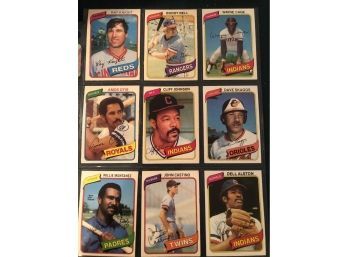 Lot Of (9)  1980  O Pee Chee Baseball Cards