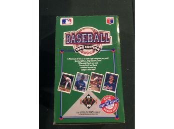 1990 Upper Deck Baseball Empty Wax Pack Box