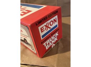 Marx Exxon Aviation Gasoline Truck Bank In Original Box Limited Ed. 1993
