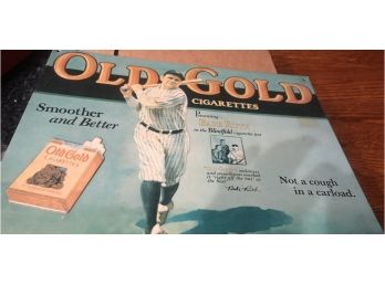 Old Gold Cigarettes  & Babe Ruth Sign