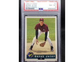 Derek Jeter 1992 Classic Draft Picks #6 PSA NM MT 8