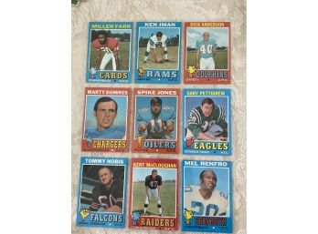 1971 Topps Football Card Lot Of 9
