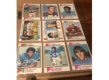 1973  Topps Football Cards  9 Cards