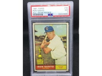 1961 Topps #35 Ron Santo Rookie PSA 7 NM Chicago Cubs
