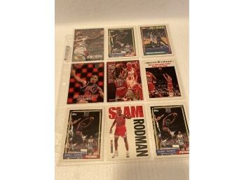 Basketball Cards Assorted Brands And Years Dennis Rodman  - 9 Cards
