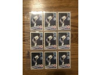 Lot Of (9) 1985 Topps Don Mattingly Cards