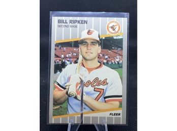 1989 Fleer Bill Ripken FF Error Card #616 Saw Cut Version Orioles