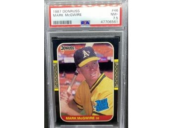 Mark McGwire 1987 Donruss Rated Rookie PSA 7.5 Card #46