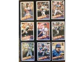 Lot Of (18) Assorted 1985 Topps NY Mets Baseball Cards