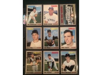 Lot Of (18) Assorted 1970 Topps Baseball Cards