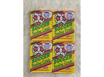 1990/1991 Pacific Soccer Wax Packs Lot Of 4